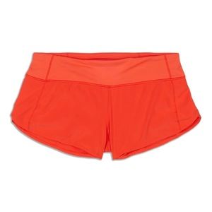LuluLemon Speed Up Orange Running Shorts in 4 Tall